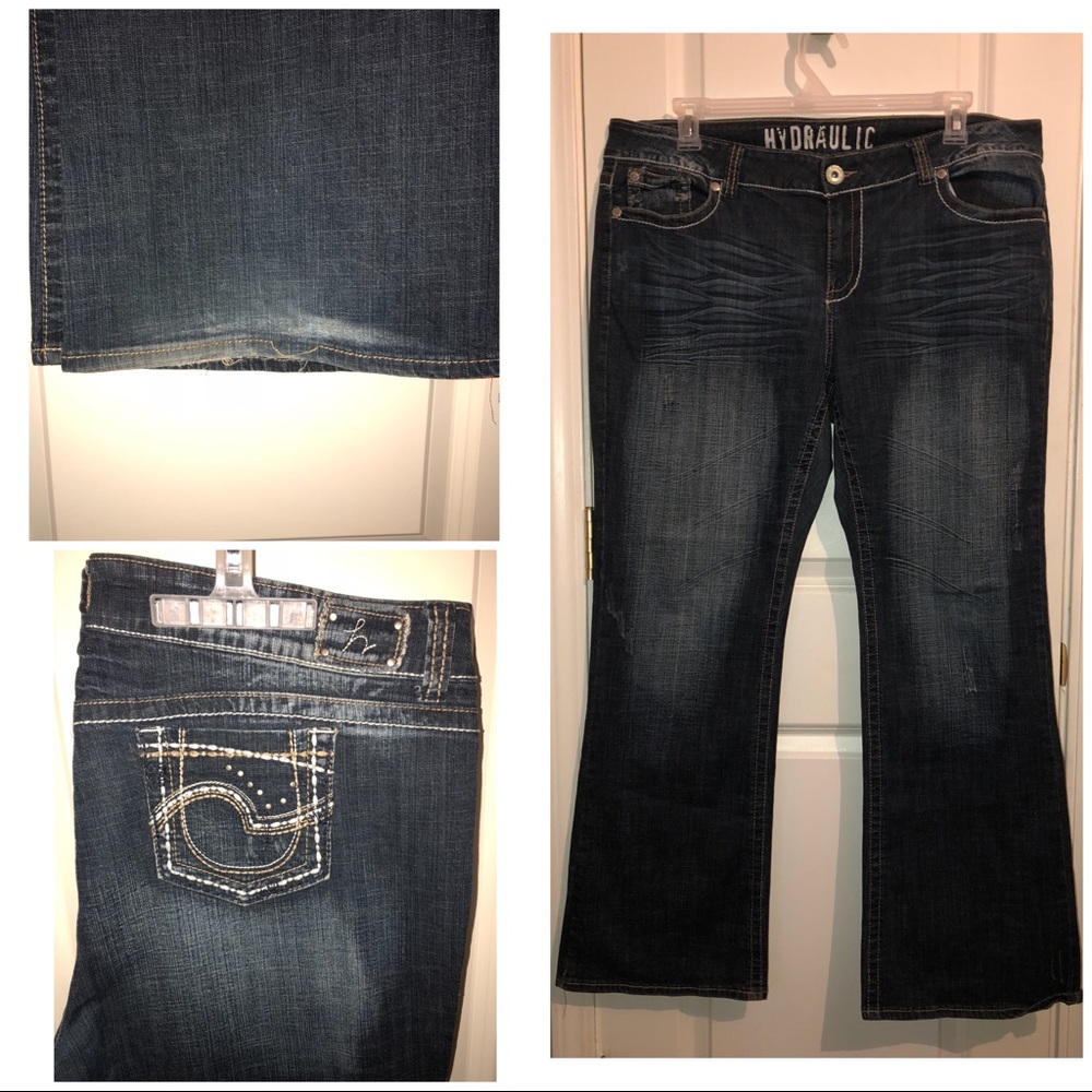 Hydraulic boot cut jeans
